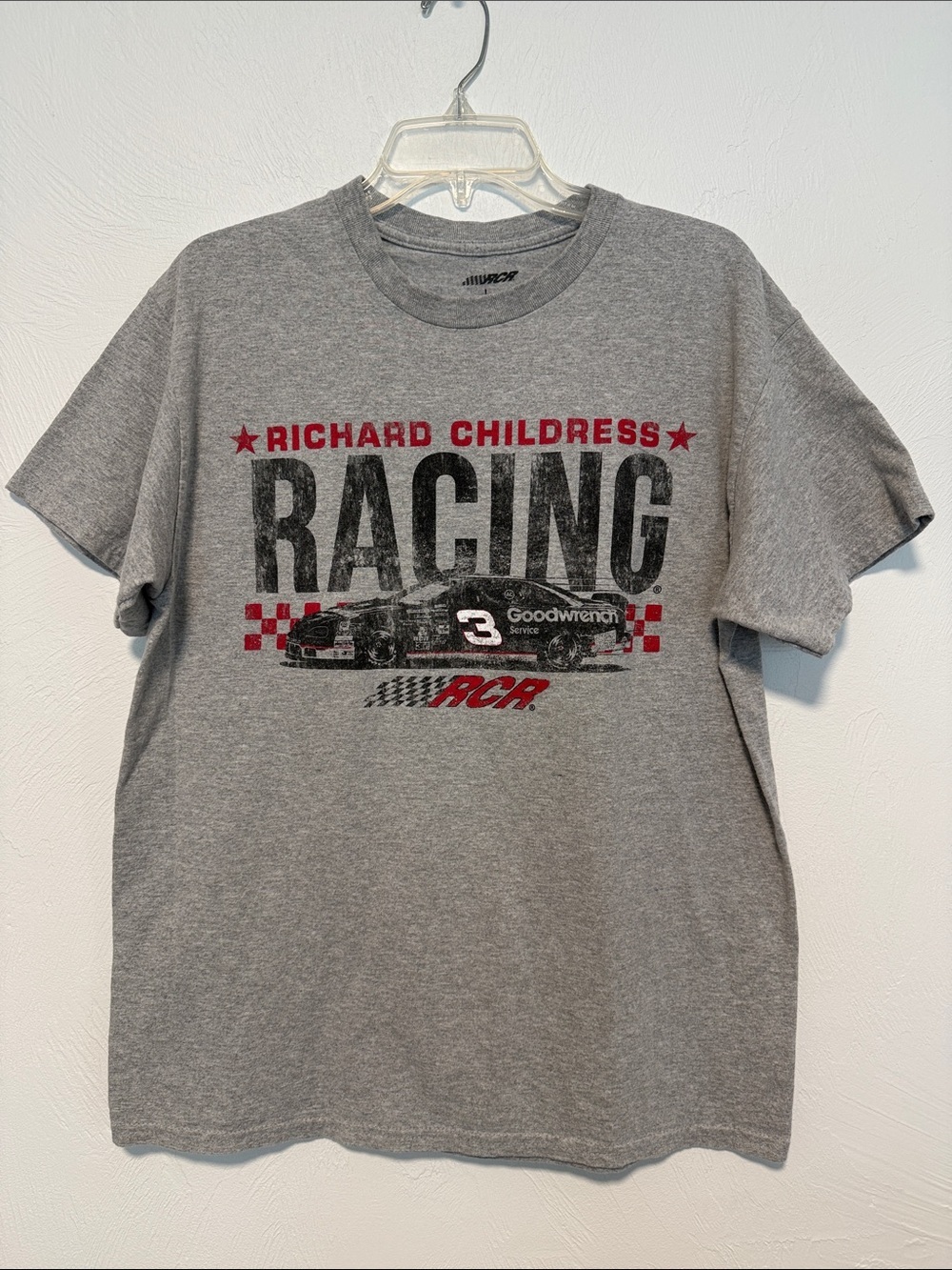 RCR Richard Childress Racing Grey Graphic Tee size Large